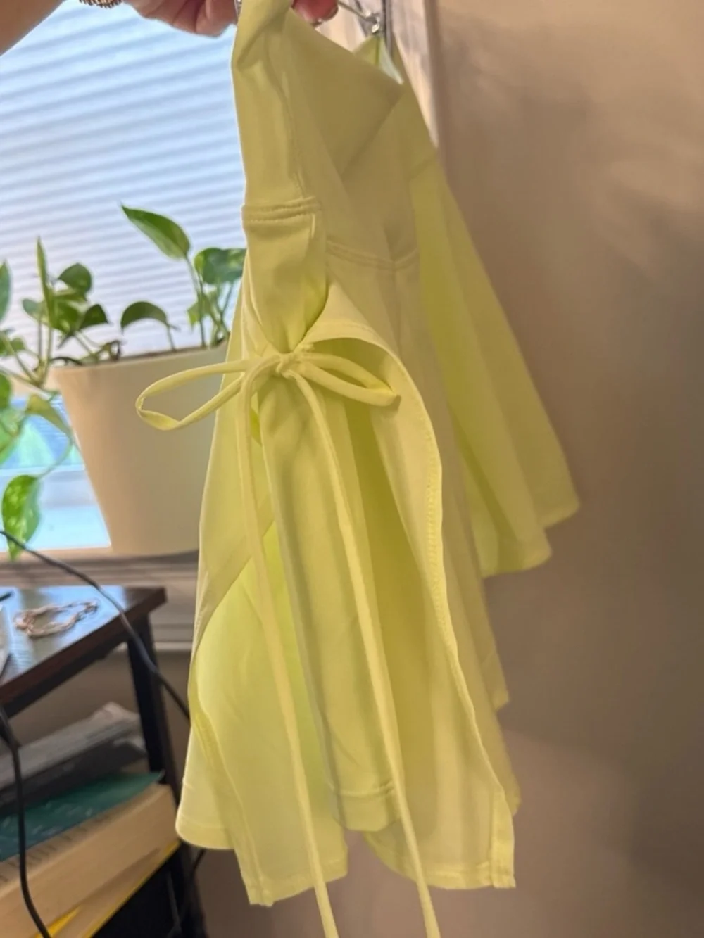 Women's Yellow Athletic Skater Skirt - Lightweight Activewear